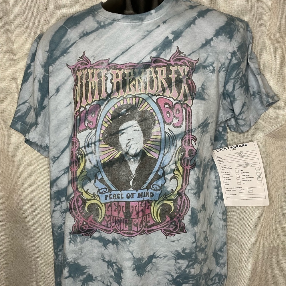 NWT Jimi Gig Poster Tie Dye Graphic Tee Med​​​​​​​​​​​​​​​​​​​​​​​​​​ - Picture 2 of 10